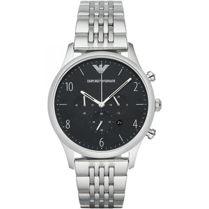 Emporio Armani Beta Chronograph Black Dial Steel Strap Watch For Men - AR1863