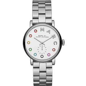 Marc Jacobs Marc by Marc White Dial Silver Stainless Steel Bracelet Watch for Women - MBM3420