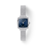 Tissot Lovely Square Blue Dial Silver Mesh Bracelet Watch For Women - T058.109.11.041.00