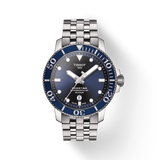 Tissot T Sport Seastar 1000 Powermatic Silicum Blue Dial Silver Steel Strap Watch For Men - T120.407.11.041.01