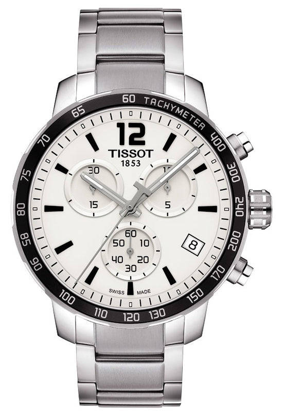 Tissot Quickster Chronograph Silver Dial Watch For Men - T095.417.11.037.00