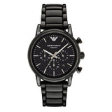 Emporio Armani Luigi Chronograph Black Dial Black Stainless Steel Watch For Men - AR1507