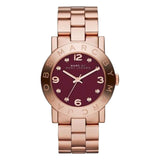 Marc Jacobs Amy Purple Rose Gold Stainless Steel Strap Watch for Women - MBM8616