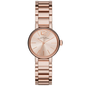 Marc Jacobs Peggy Rose Gold Dial Rose Gold Stainless Steel Strap Watch for Women - MBM3406