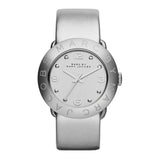 Marc Jacobs Amy White Dial Grey Leather Strap Watch for Women - MBM8626