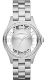 Marc Jacobs Henry Transparent Silver Dial Silver Stainless Steel Watch for Women - MBM3337