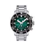 Tissot Seastar 1000 Chronograph Green Dial Silver Steel Strap Watch For Men - T120.417.11.091.01