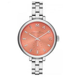 Marc Jacobs Sally Orange Dial Silver Stainless Steel Strap Watch for Women - MBM3365