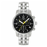 Tissot T Sport PRC200 Chronograph Black Dial Silver Steel Strap Watch for Men - T17.1.586.52