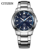 Citizen Eco Drive Blue Dial Silver Stainless Steel Watch For Men - BM7140-54L