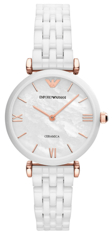 emporio armani watch ceramica white