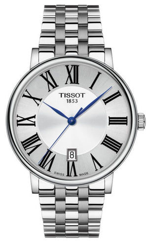 Tissot Carson Premium Quartz Silver Dial Silver Steel Strap Watch For Men - T122.410.11.033.00