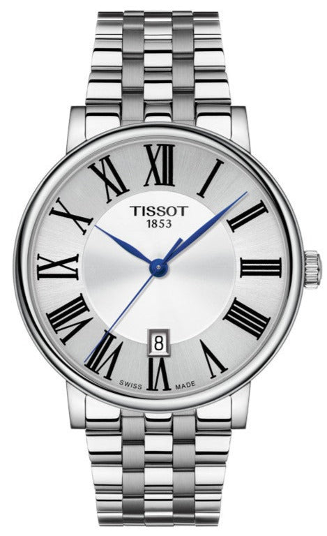 Tissot Carson Premium Quartz Silver Dial Silver Steel Strap Watch For Men