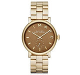 Marc Jacobs Baker Brown Dial Gold Stainless Steel Strap Watch for Women - MBM8631