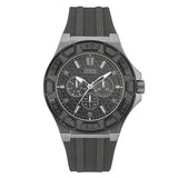 Guess Force Grey Dial Grey Rubber Strap Watch For Men - W0674G8