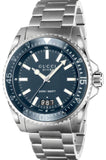 Gucci Dive Blue Dial Silver Steel Strap Watch For Men