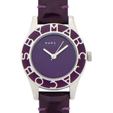 Marc Jacobs Blade Purple Dial Purple Leather Strap Watch for Women - MBM1158