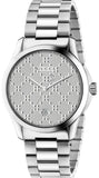 Gucci G Timeless Quartz Silver Dial Silver Steel Strap Watch For Women - YA126459