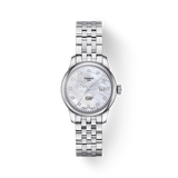 Tissot Le Locle Automatic Diamond Mother of Pearl Dial Silver Steel Strap Watch For Women - T006.207.11.116.00