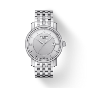 Tissot T Classic Bridgeport Silver Dial Silver Mesh Bracelet Watch For Men - T097.410.11.038.00