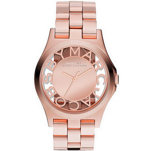 Marc Jacobs Henry Rose Gold Dial Rose Gold Stainless Steel Strap Watch for Women - MBM3207