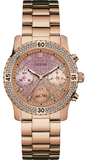 Guess Confetti Pink Dial Rose Gold Stainless Steel Watch For Women - W0774L3