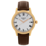 Tissot T Classic Carson White Dial Brown Leather Strap Watch For Men - T085.410.36.013.00