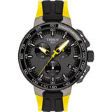 Tissot T Bike Cycling Tour de France Black Dial Two Tone Rubber Strap Watch For Men - T111.417.37.441.00