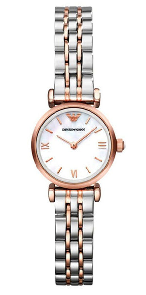 Emporio Armani Gianni Mother of Pearl Dial Two Tone Steel Strap Watch For Women - AR1764