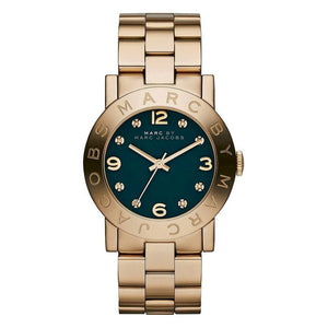 Marc Jacobs Amy Green Gold Stainless Steel Strap Watch for Women - MBM8609