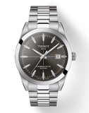 Tissot Gentleman Powermatic 80 Silicium Black Dial Silver Steel Strap Watch For Men - T127.407.11.061.01