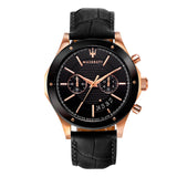 Maserati Circuito Black Dial Black Leather Strap Watch For Men - R8871627001