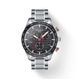 Tissot T Sport PRS 516 Chronograph Black Dial Silver Steel Strap Watch For Men - T100.417.11.051.01