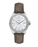 Tag Heuer Formula 1 Quartz 35mm Mother of Pearl Dial Brown Leather Strap Watch for Women - WBJ131A.FC8255