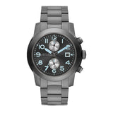 Marc Jacobs Larry Black Dial Gunmetal Ion Plated Stainless Steel Strap Watch for Men - MBM5051