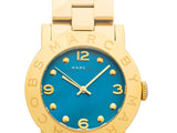 Marc Jacobs Amy Green Dial Gold Stainless Steel Strap Watch for Women - MBM8624