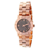 Marc Jacobs Black Dial Rose Gold Stainless Steel Strap Watch for Women - MBM8610