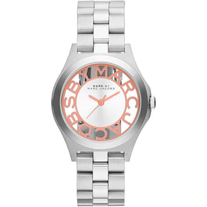 Marc Jacobs Henry Silver Dial Stainless Steel Strap Watch for Women - MBM3294