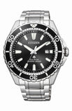 Citizen Promaster Diver Chronograph Black Dial Silver Steel Strap Watch For Men - BN0190-82E