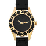 Marc Jacobs Blade Black Dial Black Leather Strap Watch for Women - MBM1159