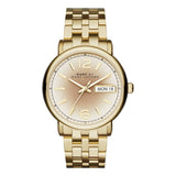 Marc Jacobs Fergus Gun Metal Grey Dial Gold Stainless Steel Strap Watch for Women - MBM3429