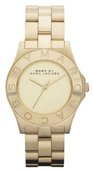 Marc Jacobs Blade Gold Dial Stainless Steel Strap Watch for Women - MBM3126