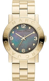 Marc Jacobs Amy Black Multicolor Dial Gold Stainless Steel Strap Watch for Women - MBM3273