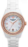 Emporio Armani Ceramica Mother of Pearl Dial White Ceramic Dial Watch For Women - AR1472
