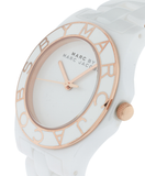 Marc Jacobs Blade White Dial White Ceramic Strap Watch for Women - MBM9502