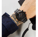 Emporio Armani Luigi Ceramic Chronograph Black Dial Black Strap Watch For Men - AR1509