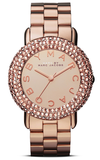 Marc Jacobs Marci Crystal Rose Gold Dial Rose Gold Stainless Steel Strap Watch for Women - MBM3192