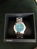 Marc Jacobs Amy Light Blue Dial Silver Stainless Steel Strap Watch for Women - MBM3272