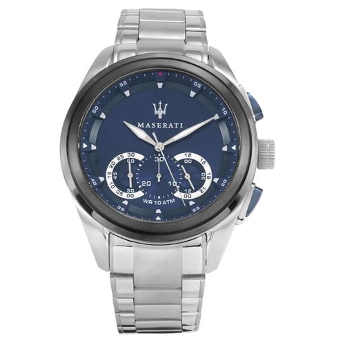 Maserati Traguardo Chronograph 45mm Watch Dial Steel Blue Men for For Men Watch Stainless
