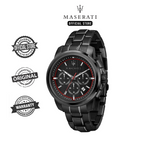 Maserati Successo 44mm Black Dial Black Steel Strap Watch For Men - R8873621014